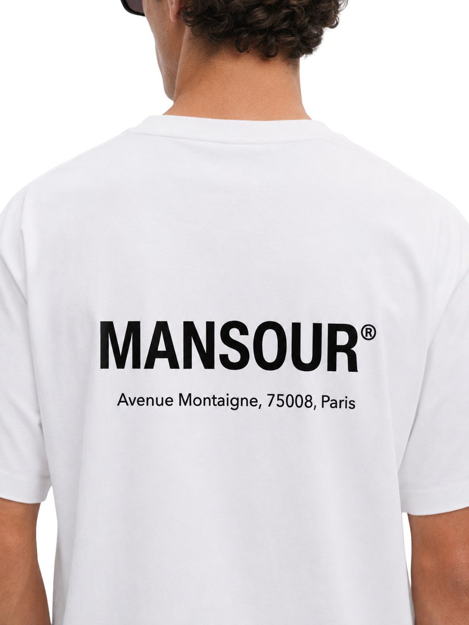 Mansour Logo Address T-shirt White Bruin