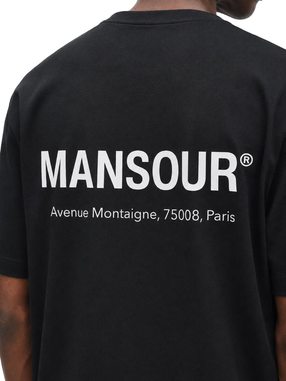 Mansour Logo Address T-shirt Black Bruin