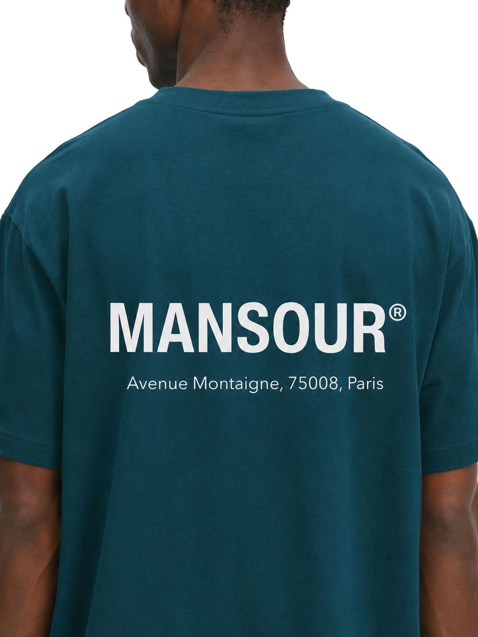 Mansour Logo Address T-shirt Deep Teal Bruin