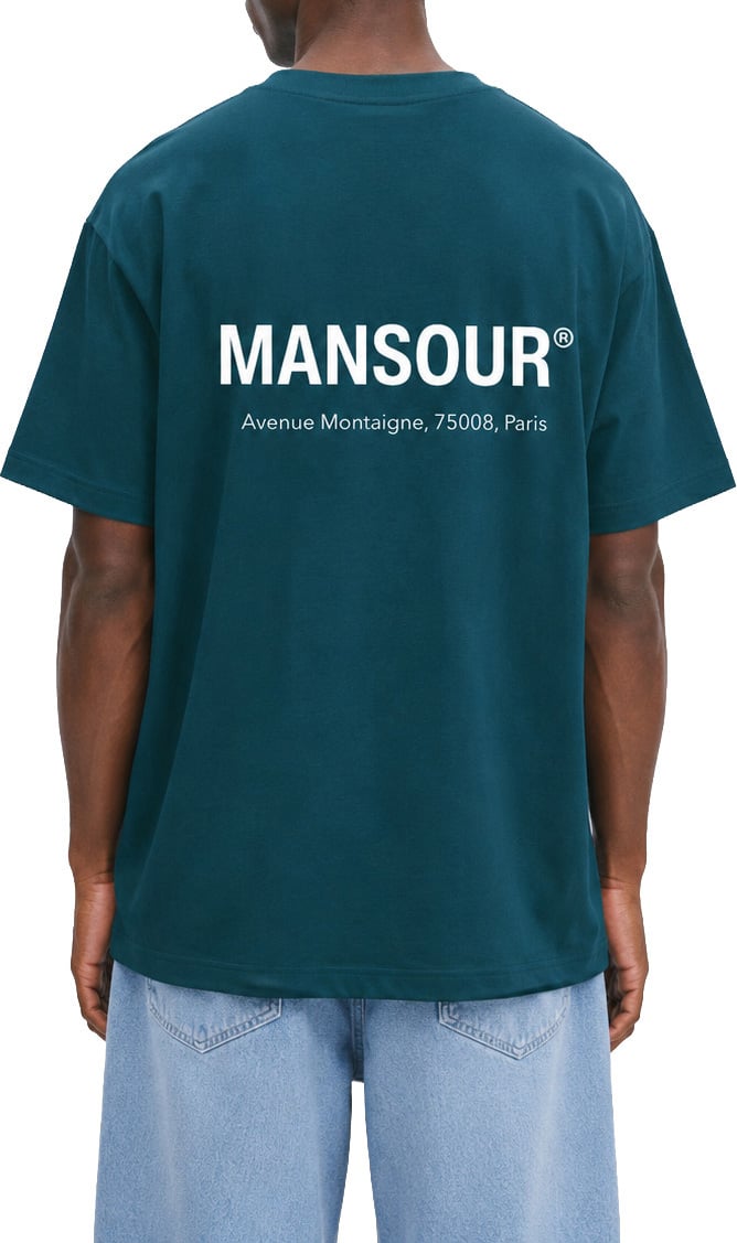 Mansour Logo Address T-shirt Deep Teal Bruin