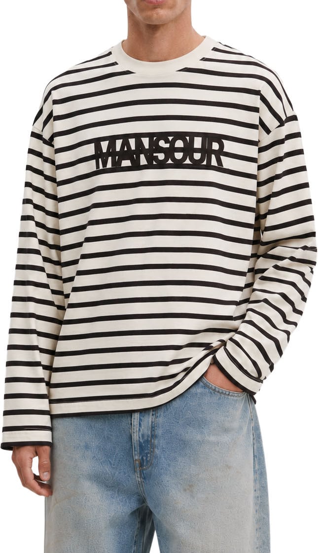 Mansour Striped Monogram Longsleeve Bruin
