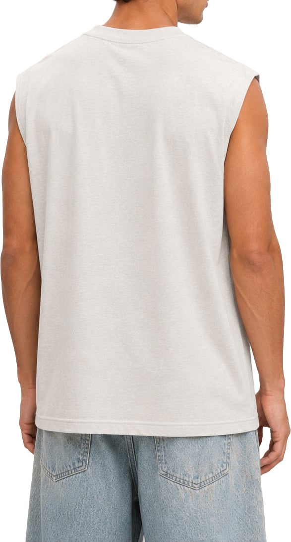 Mansour Club Faded Cream Sleeveless T-shirt Bruin