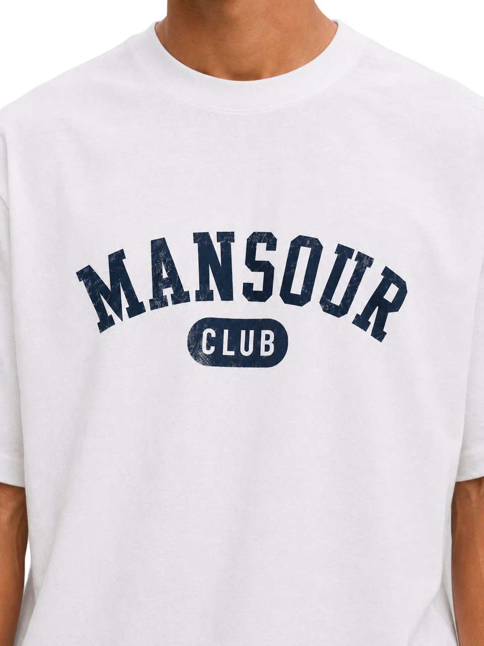 Mansour Club Faded White T-shirt Bruin
