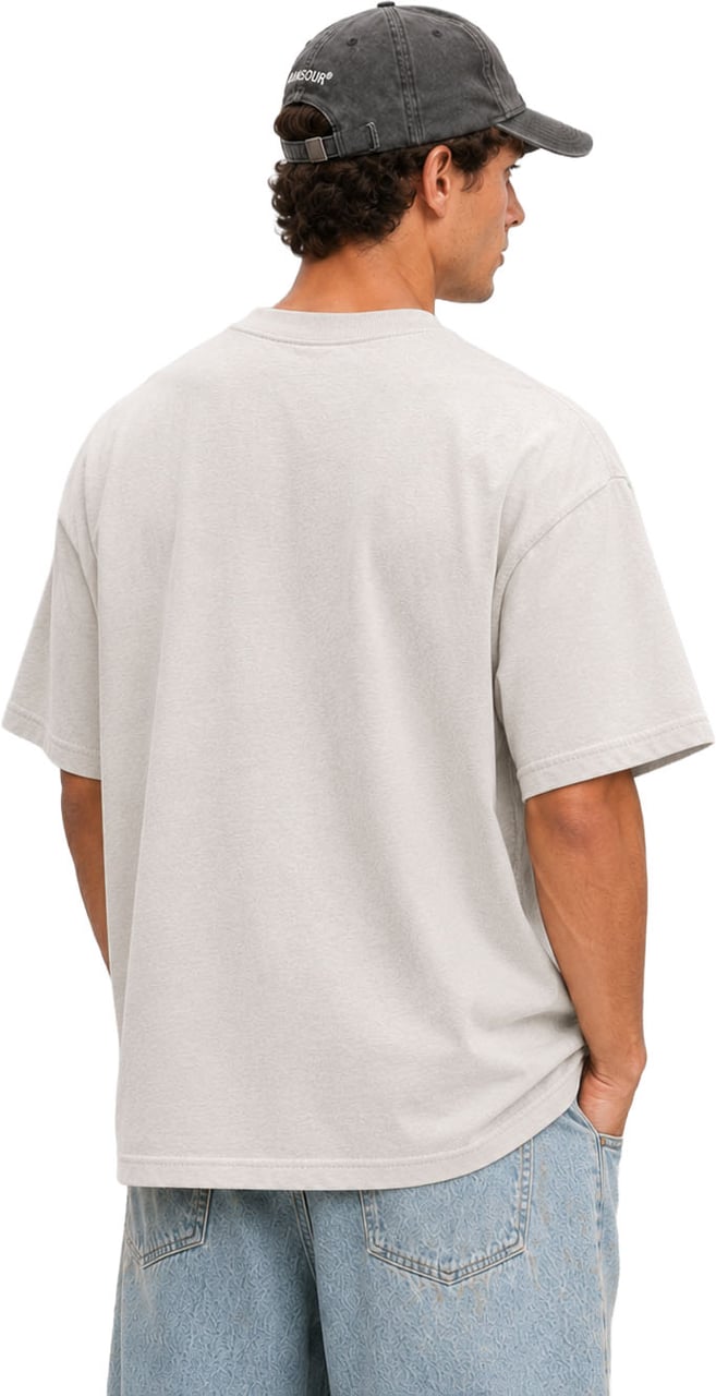Mansour Club Faded Cream T-shirt Bruin