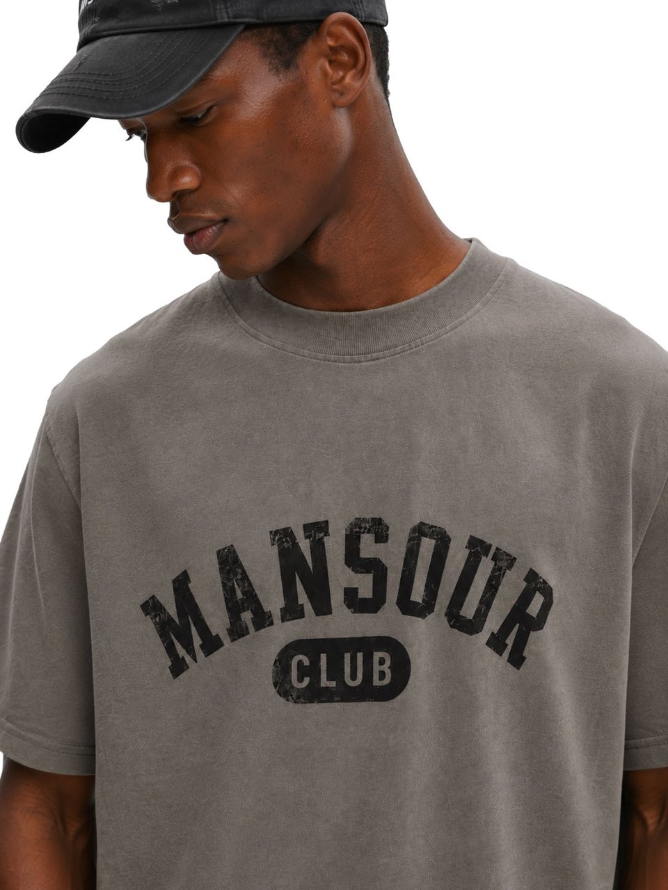 Mansour Club Faded Taupe T-shirt Bruin