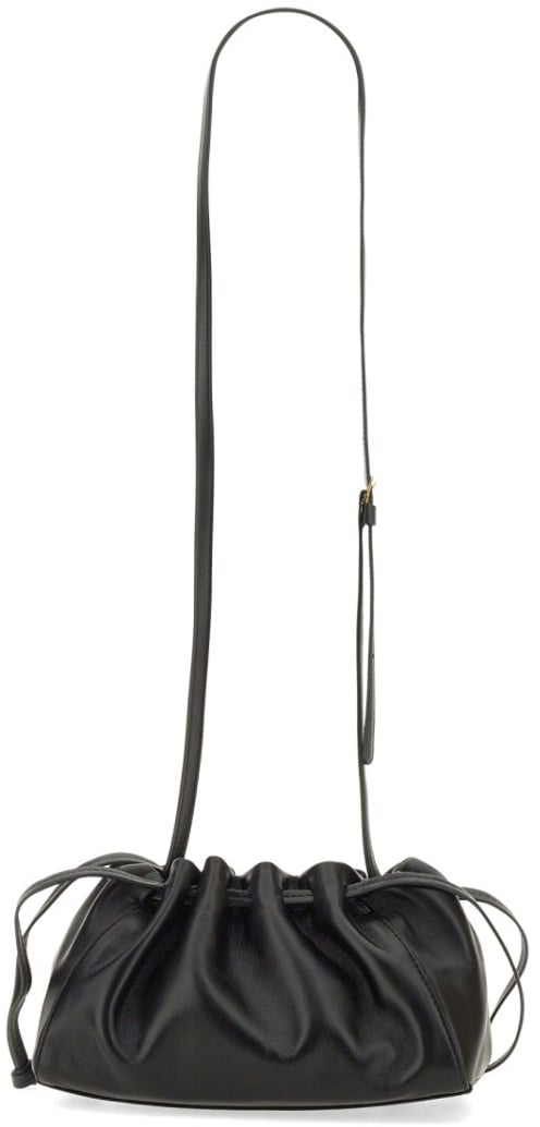 Mansur Gavriel Mini Bloom Bag With Soft Gathered Design And Drawstring Closure Zwart