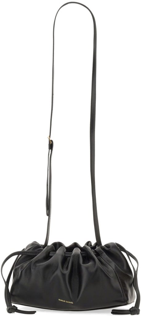 Mansur Gavriel Mini Bloom Bag With Soft Gathered Design And Drawstring Closure Zwart