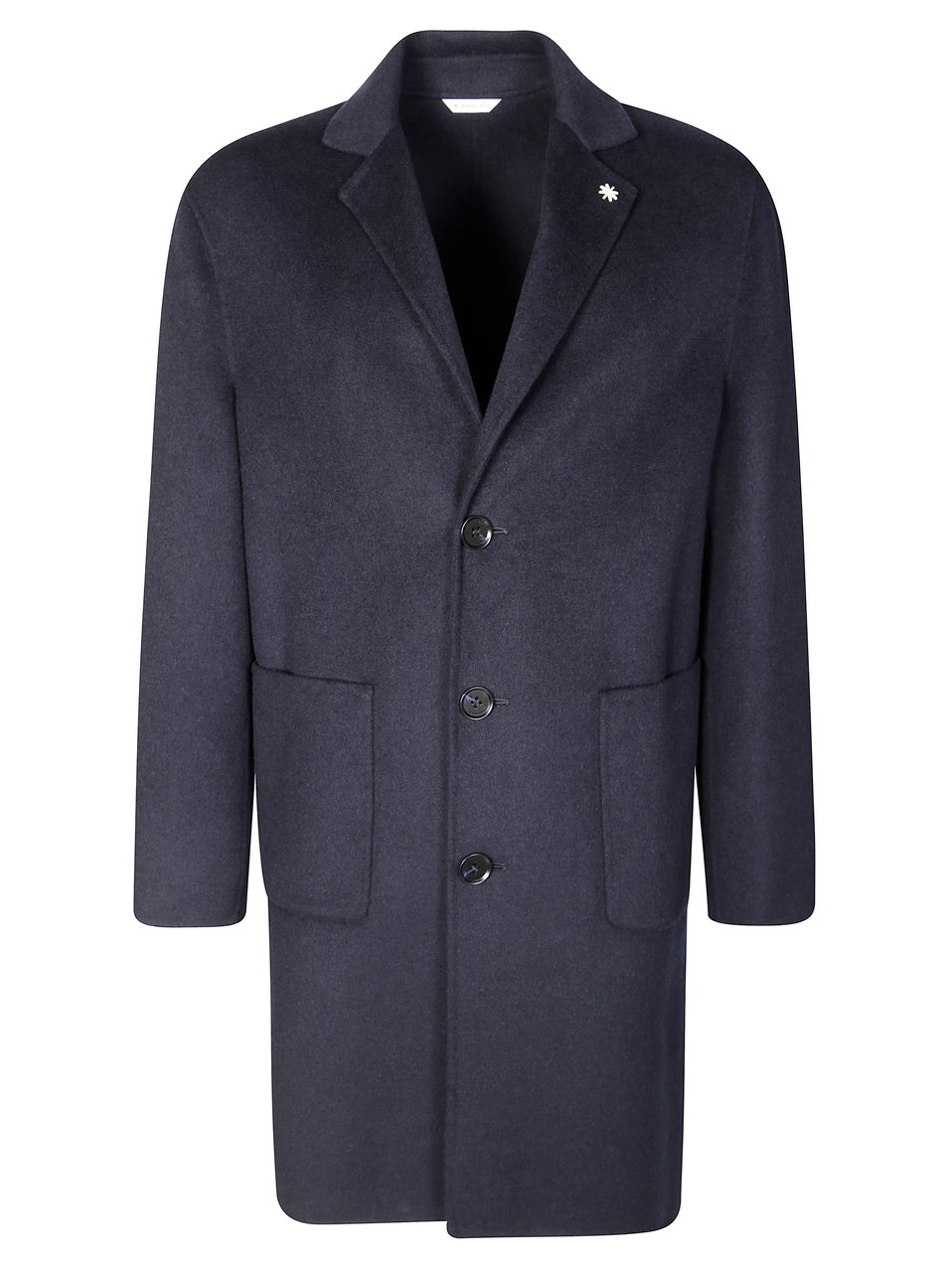 Manuel Ritz Double-Breasted Structured Jacket with Classic Collar Grijs