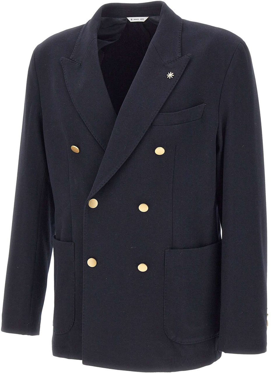 Manuel Ritz Jackets Blue Blauw