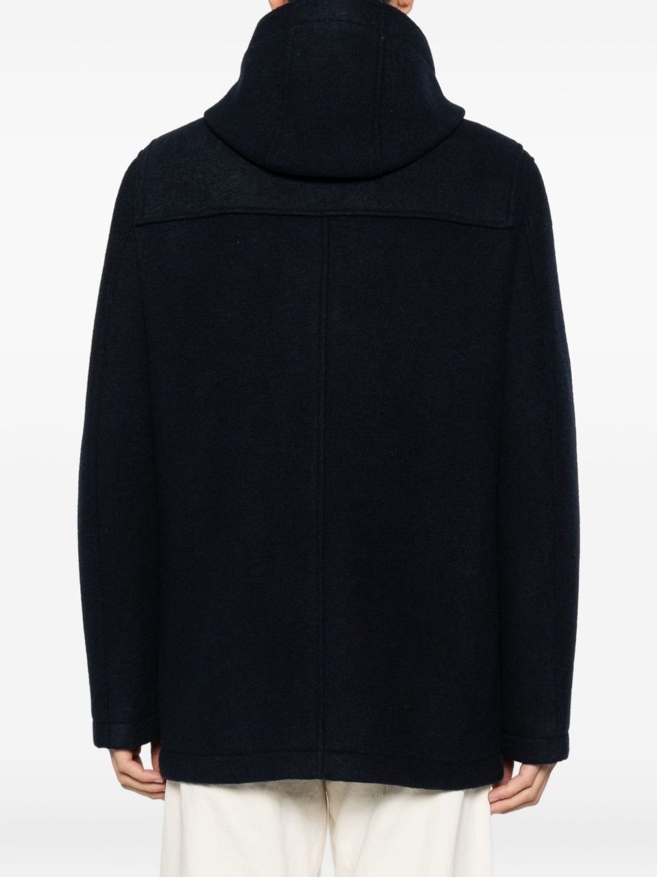 Manuel Ritz Short-Length Wool Coat With Hood And Functional Pockets Zwart