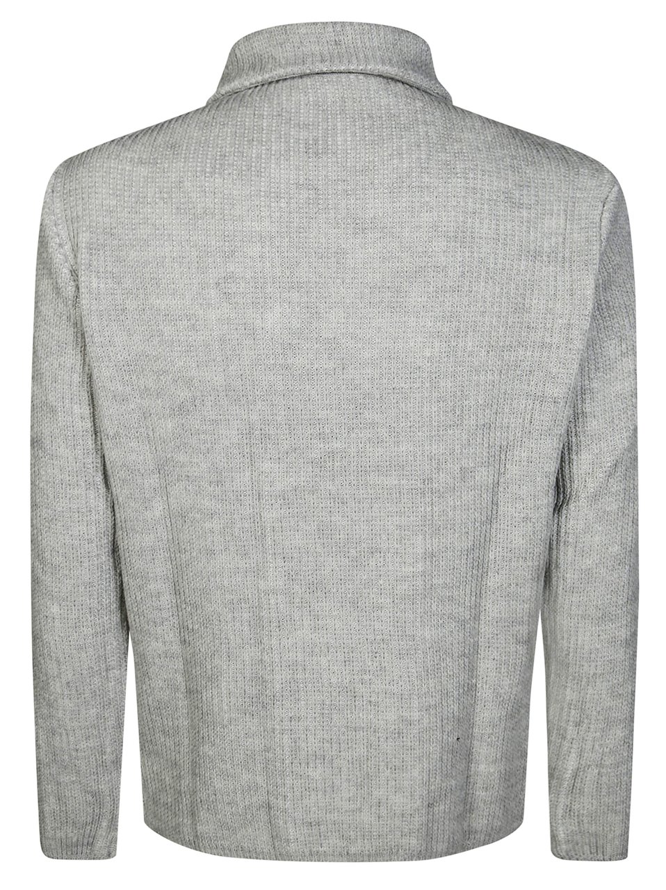 Manuel Ritz Double-Breasted Knit Jacket Grijs