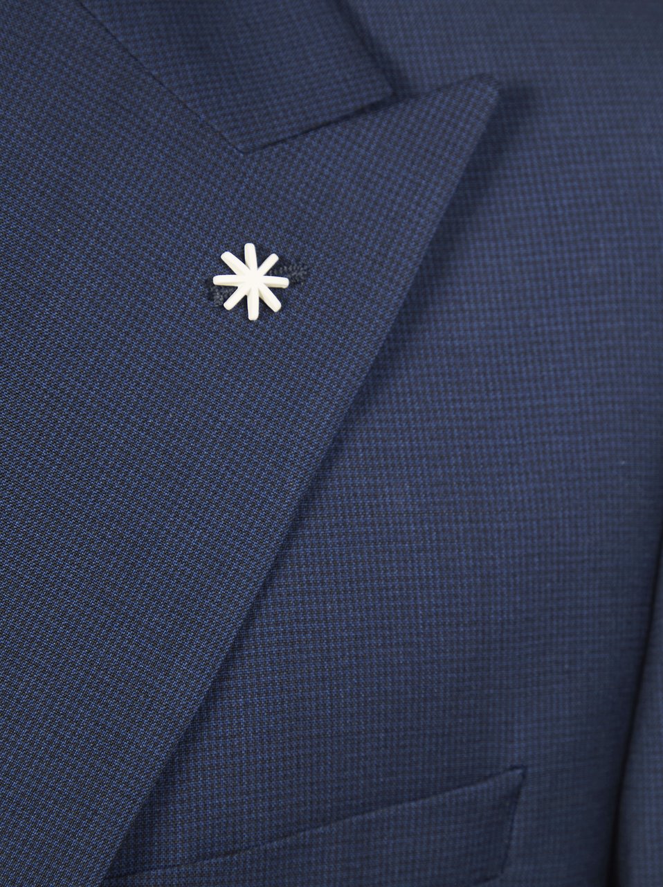 Manuel Ritz Microfantasia Tailored Texture Wool Suit Zwart