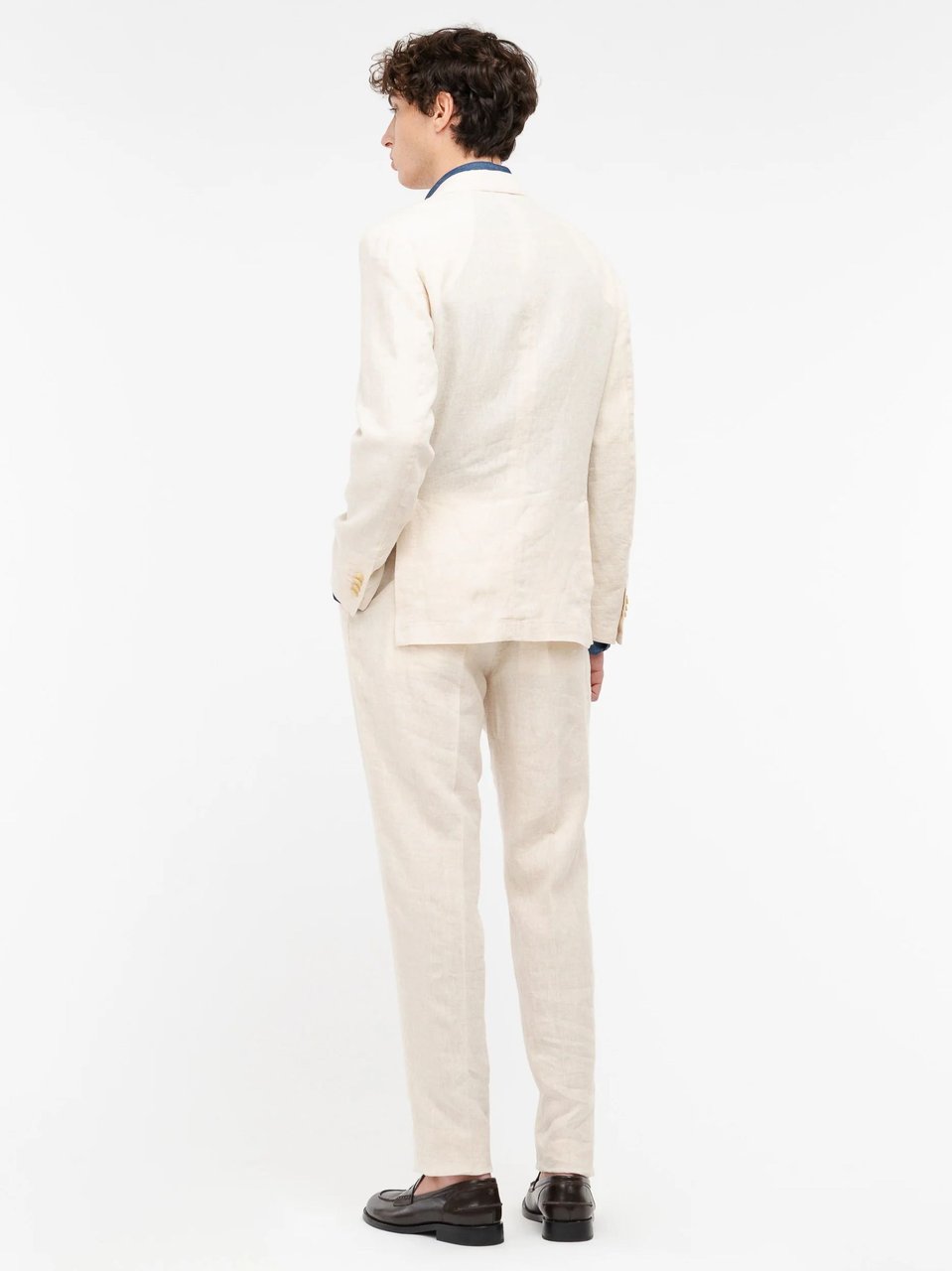 Manuel Ritz Light Beige Tailored Blazer Suit Wit