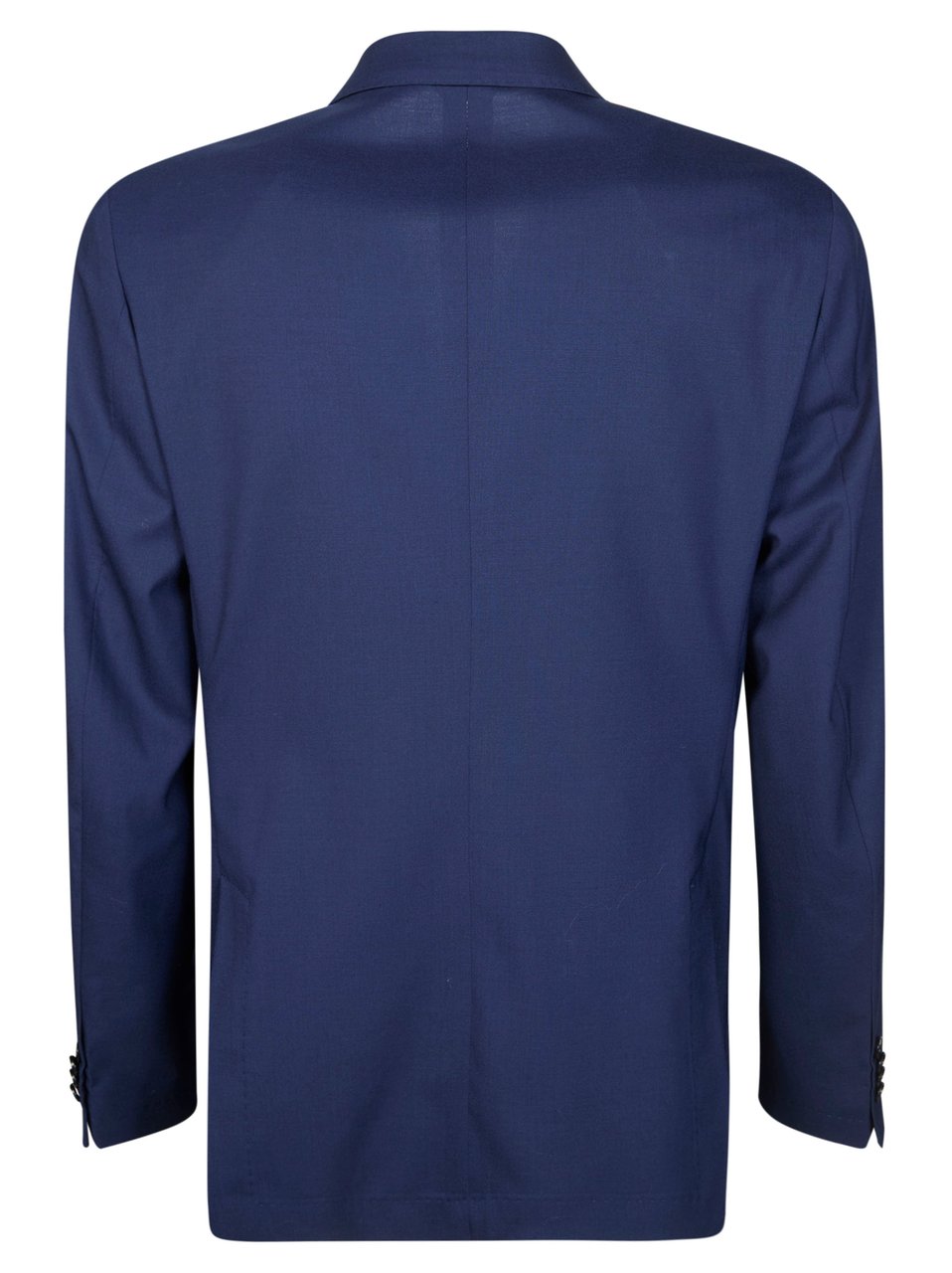 Manuel Ritz Deep Blue Double Breasted Peak Lapel Suit Zwart