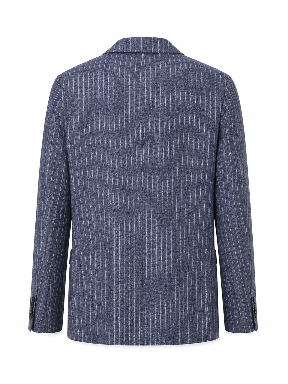 Manuel Ritz Pinstripe Pattern Two Button Classic Blazer Blauw