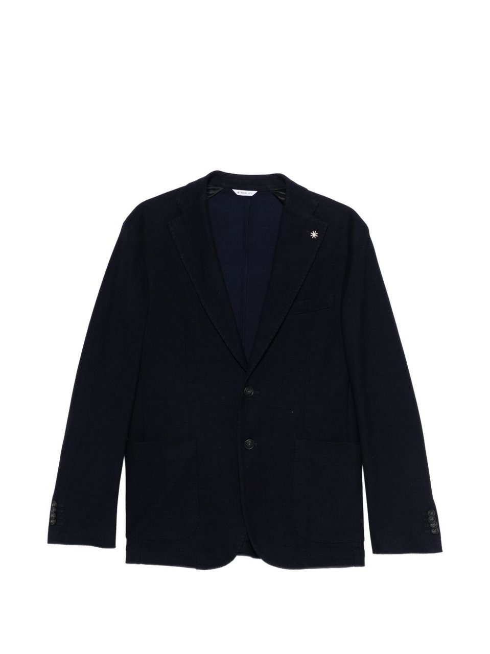 Manuel Ritz Tailored Blazer-Style Notch Lapels Cardigan Zwart