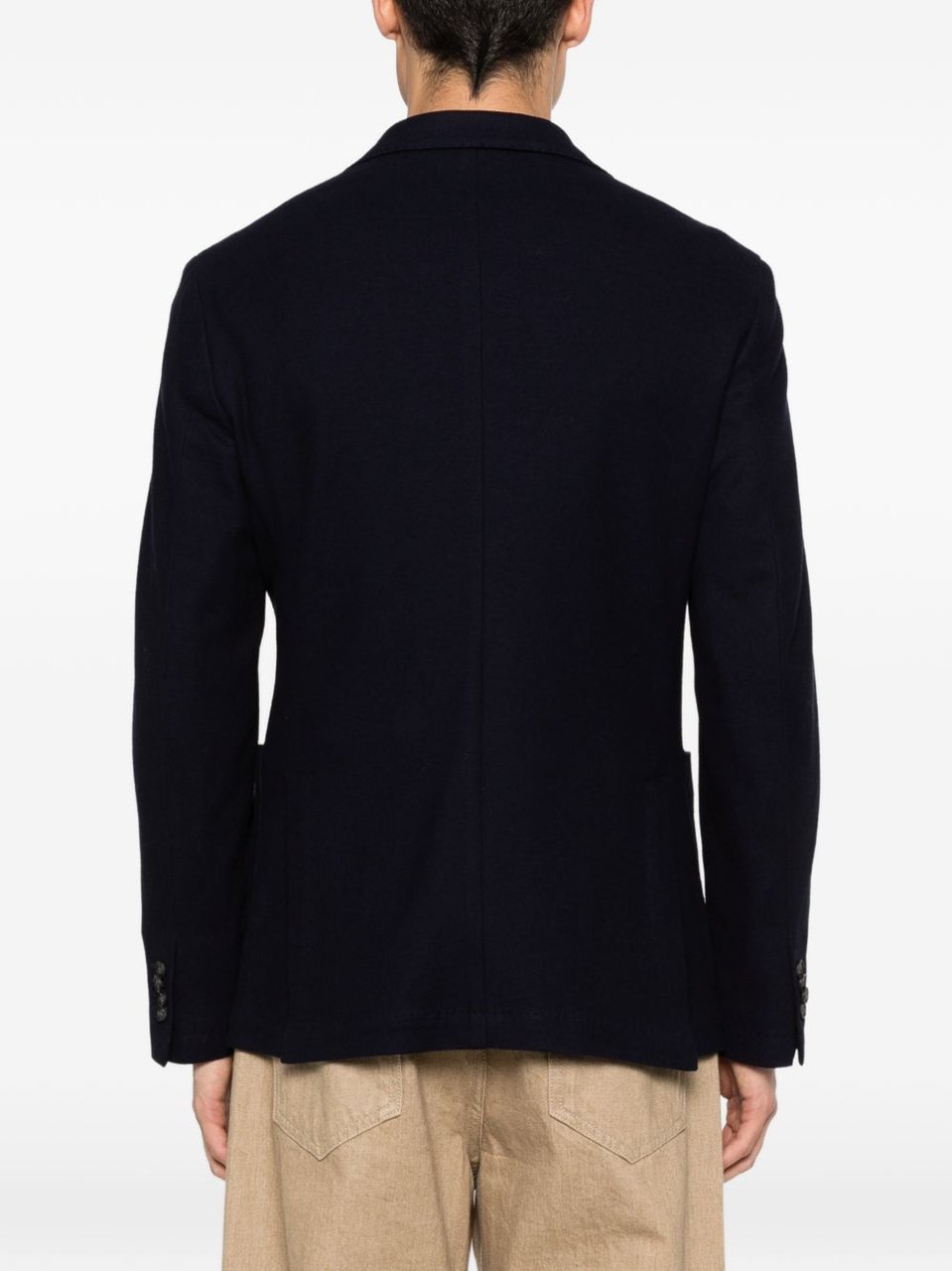 Manuel Ritz Tailored Blazer-Style Notch Lapels Cardigan Zwart