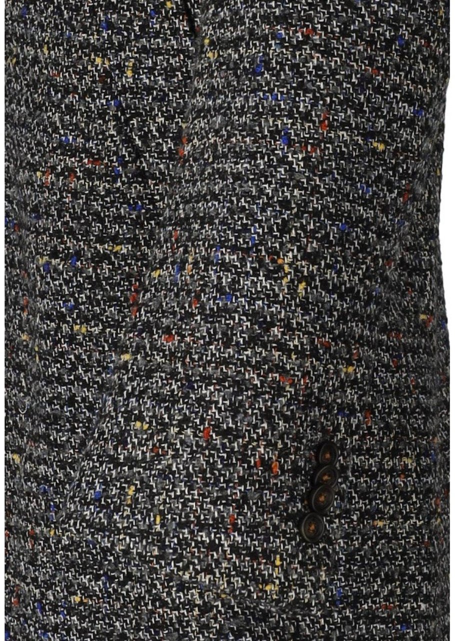 Manuel Ritz MANUEL RITZ MELANGE GREY SINGLE BREASTED COAT Grijs