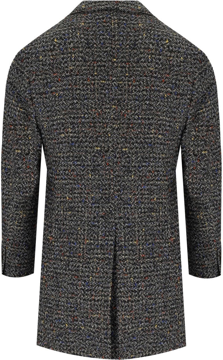 Manuel Ritz MANUEL RITZ MELANGE GREY SINGLE BREASTED COAT Grijs