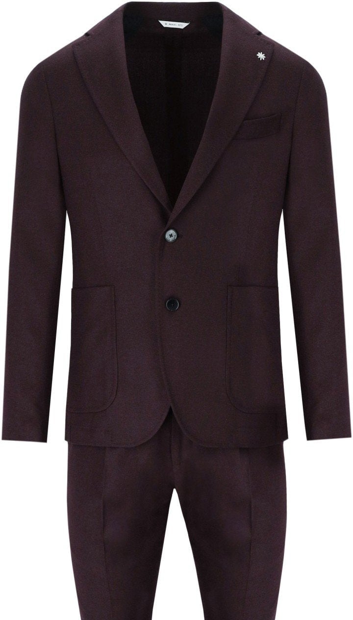 Manuel Ritz MANUEL RITZ BURGUNDY SUIT Bruin