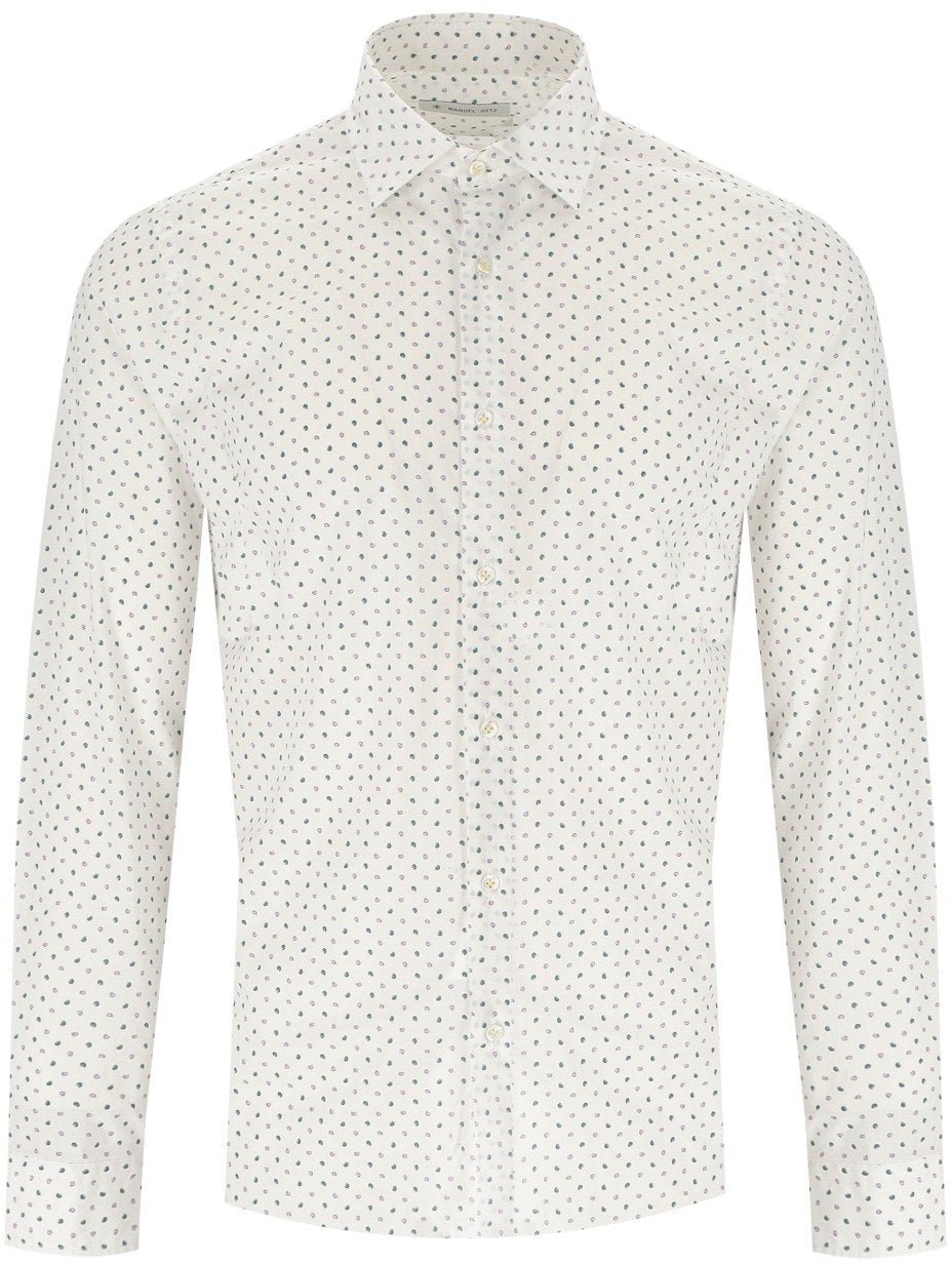 Manuel Ritz MANUEL RITZ PATTERNED SHIRT Wit
