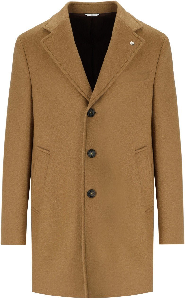 Manuel Ritz MANUEL RITZ CAMEL SINGLE-BREASTED COAT Beige