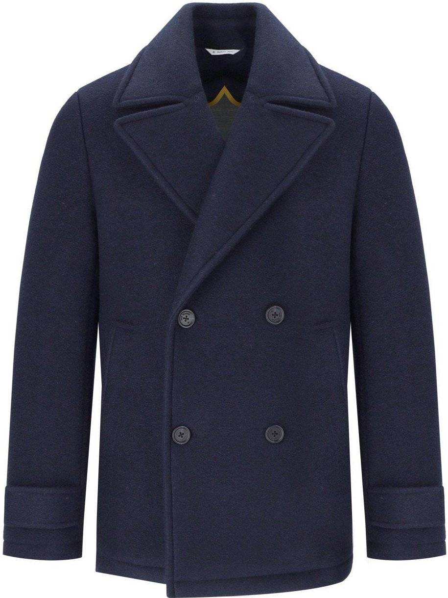 Manuel Ritz MANUEL RITZ DOUBLE-BREASTED COAT Blauw