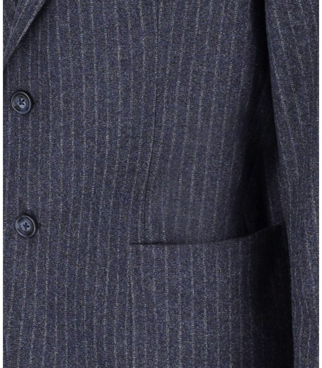 Manuel Ritz MANUEL RITZ BLUE PINSTRIPE SINGLE-BREASTED JACKET Grijs
