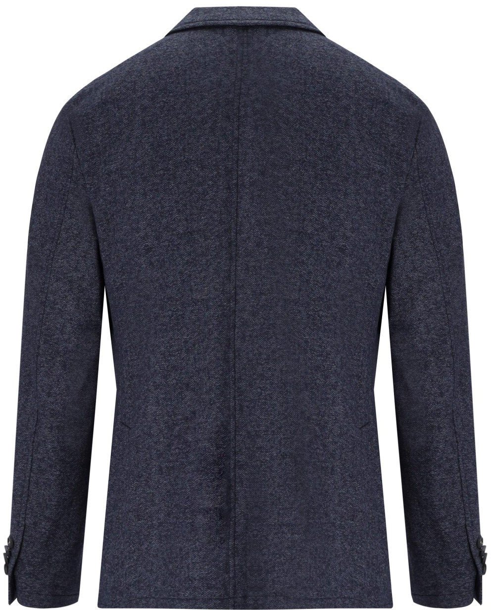 Manuel Ritz MANUEL RITZ MELANGE SINGLE BREASTED JACKET Blauw