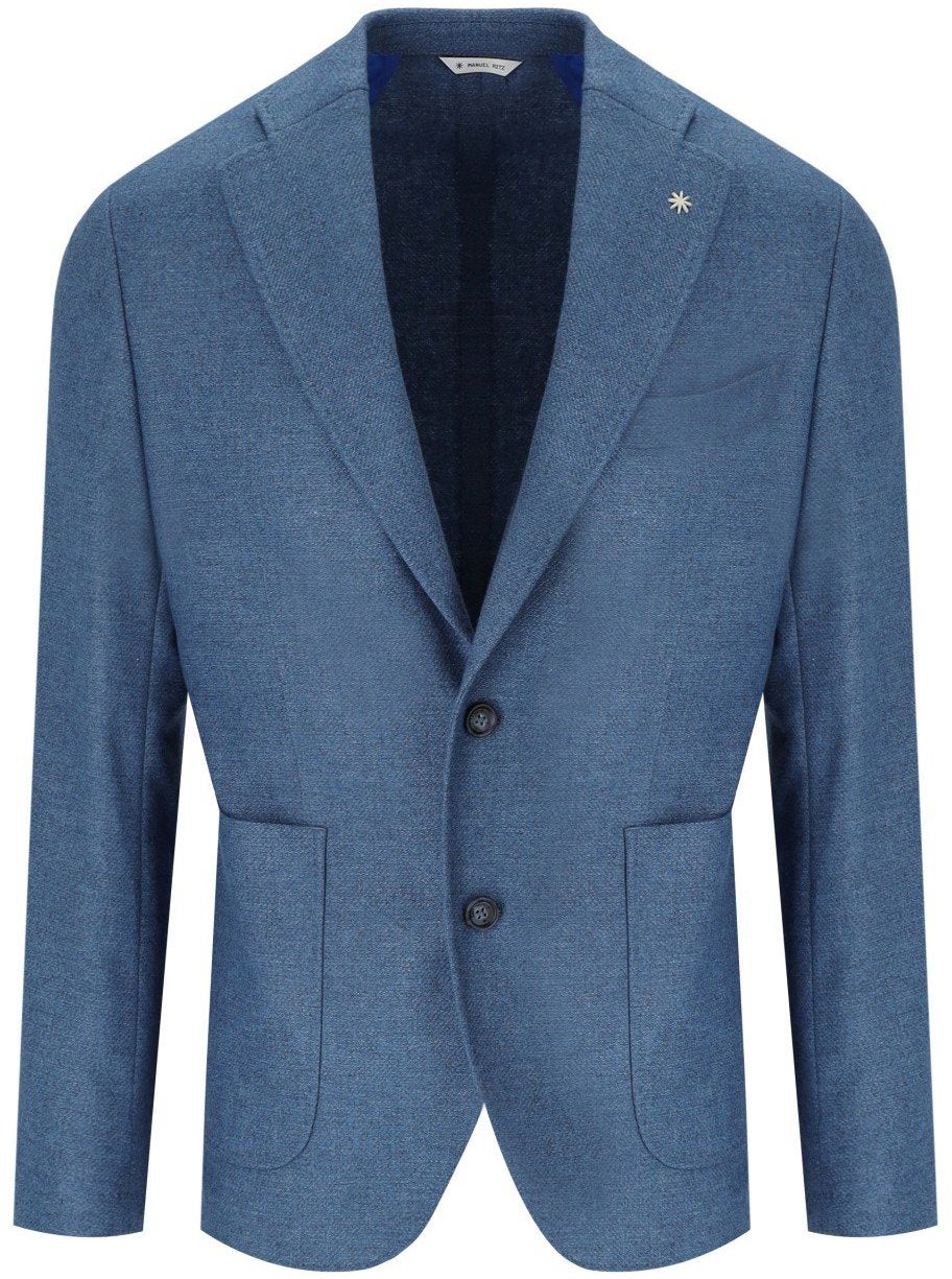 Manuel Ritz MANUEL RITZ CARTA DA ZUCCHERO SINGLE-BREASTED JACKET Blauw