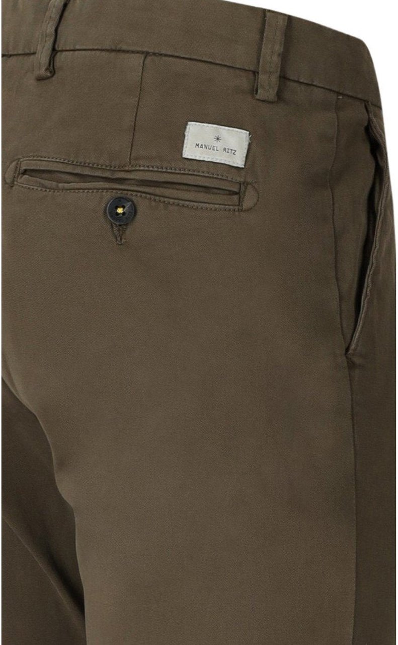 Manuel Ritz MANUEL RITZ MILITARY SLIM FIT PANTS Groen
