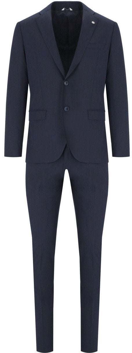 Manuel Ritz MANUEL RITZ DARK SINGLE-BREASTED SUIT Blauw