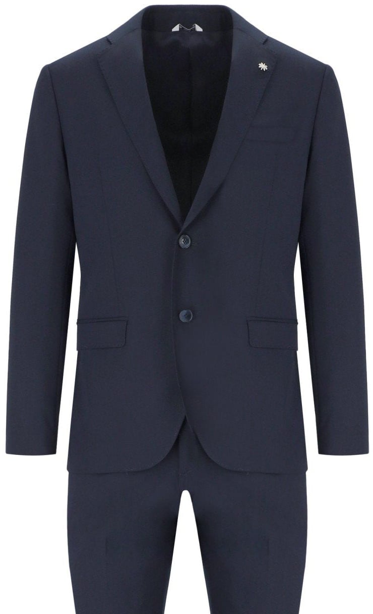Manuel Ritz MANUEL RITZ DARK SINGLE-BREASTED SUIT Blauw