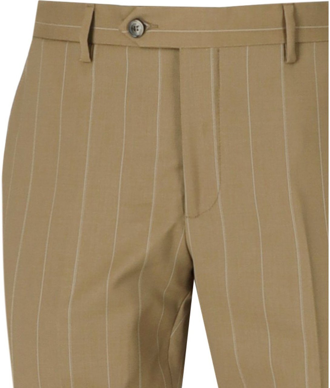 Manuel Ritz MANUEL RITZ PINSTRIPE SINGLE-BREASTED SUIT Beige