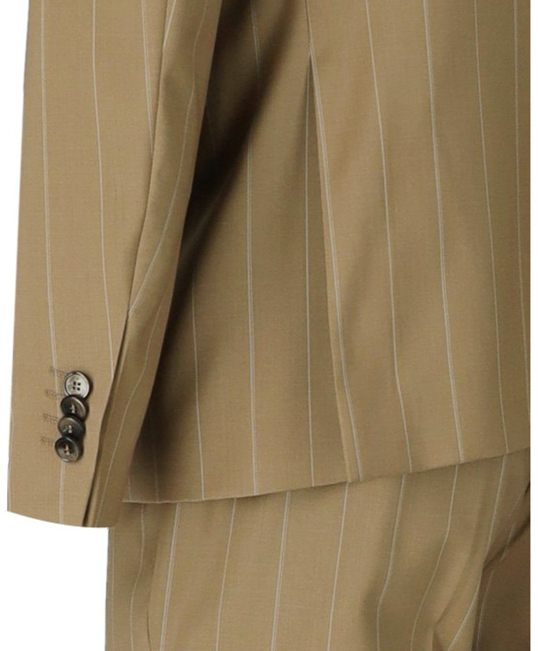 Manuel Ritz MANUEL RITZ PINSTRIPE SINGLE-BREASTED SUIT Beige