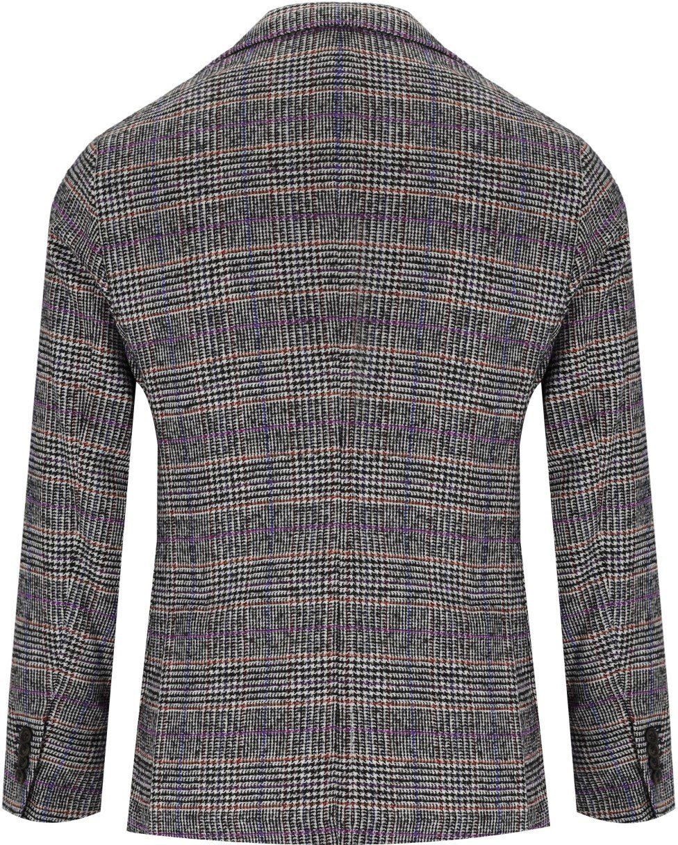 Manuel Ritz MANUEL RITZ GREY PRINCE OF WALES SINGLE BREASTED JACKET Grijs
