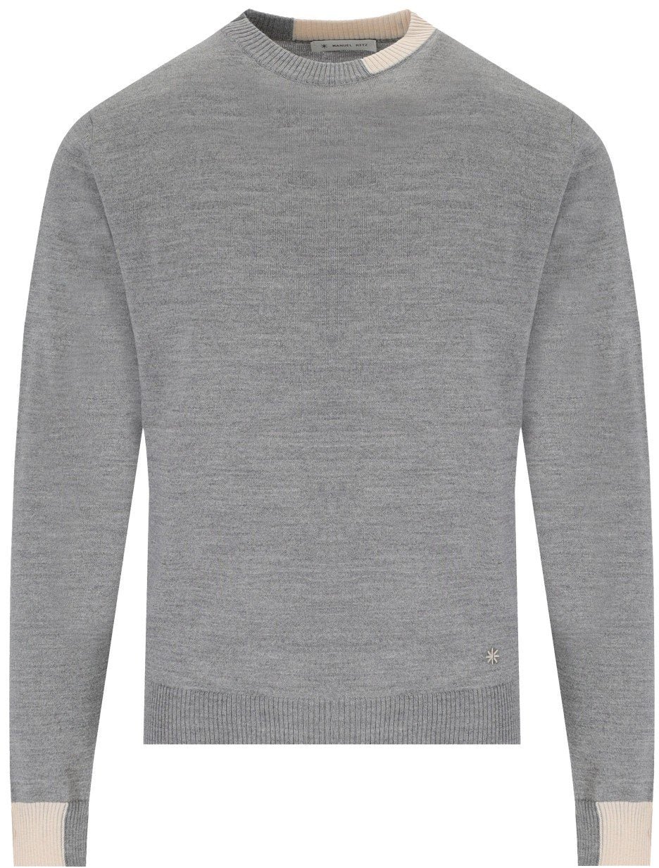 Manuel Ritz MANUEL RITZ GREY CREWNECK SWEATER Grijs