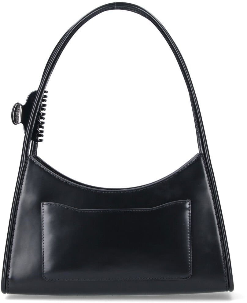 Marc Jacobs Black The Claw Clip Leather Bag Zwart