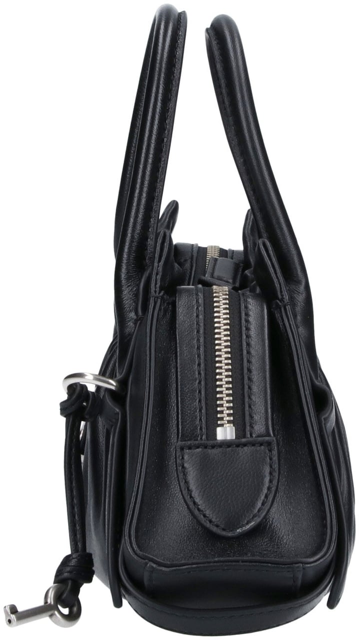 Marc Jacobs Black The Christina Ruched Leather Bag Zwart