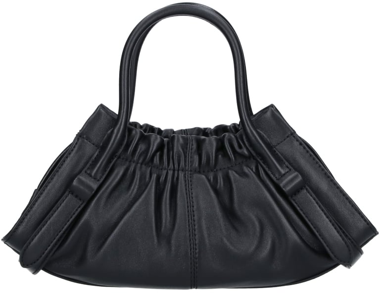 Marc Jacobs Black The Christina Ruched Leather Bag Zwart