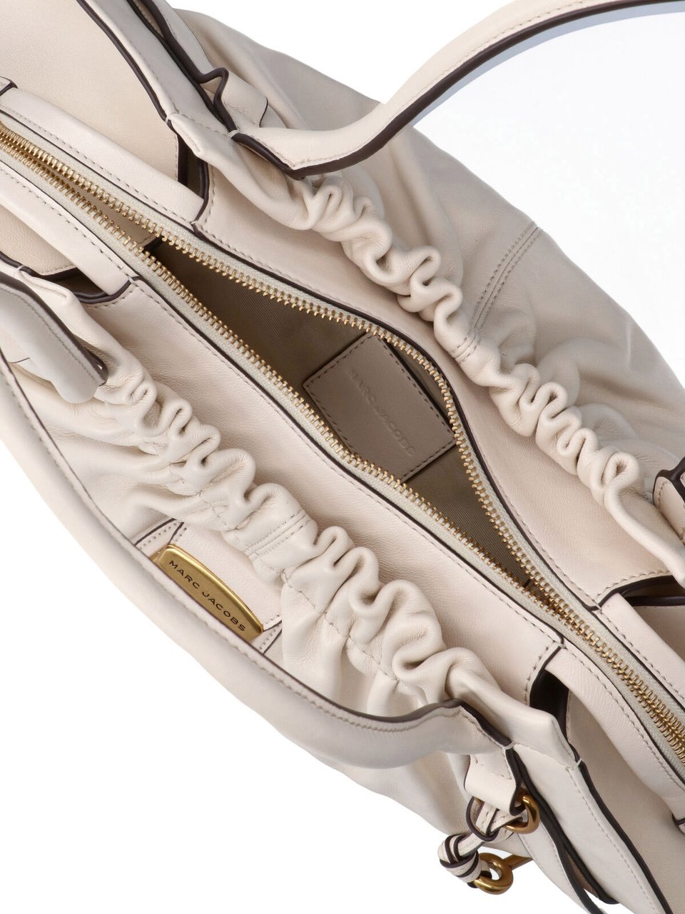 Marc Jacobs Cream The Christina Gathered Shoulder Bag Neutraal