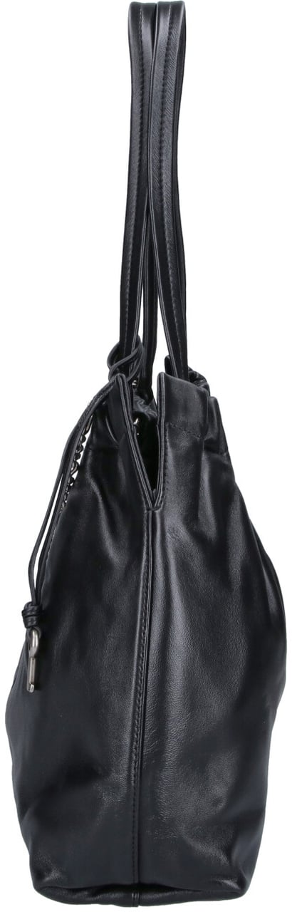 Marc Jacobs Black The Christina Gathered Lambskin Tote Zwart