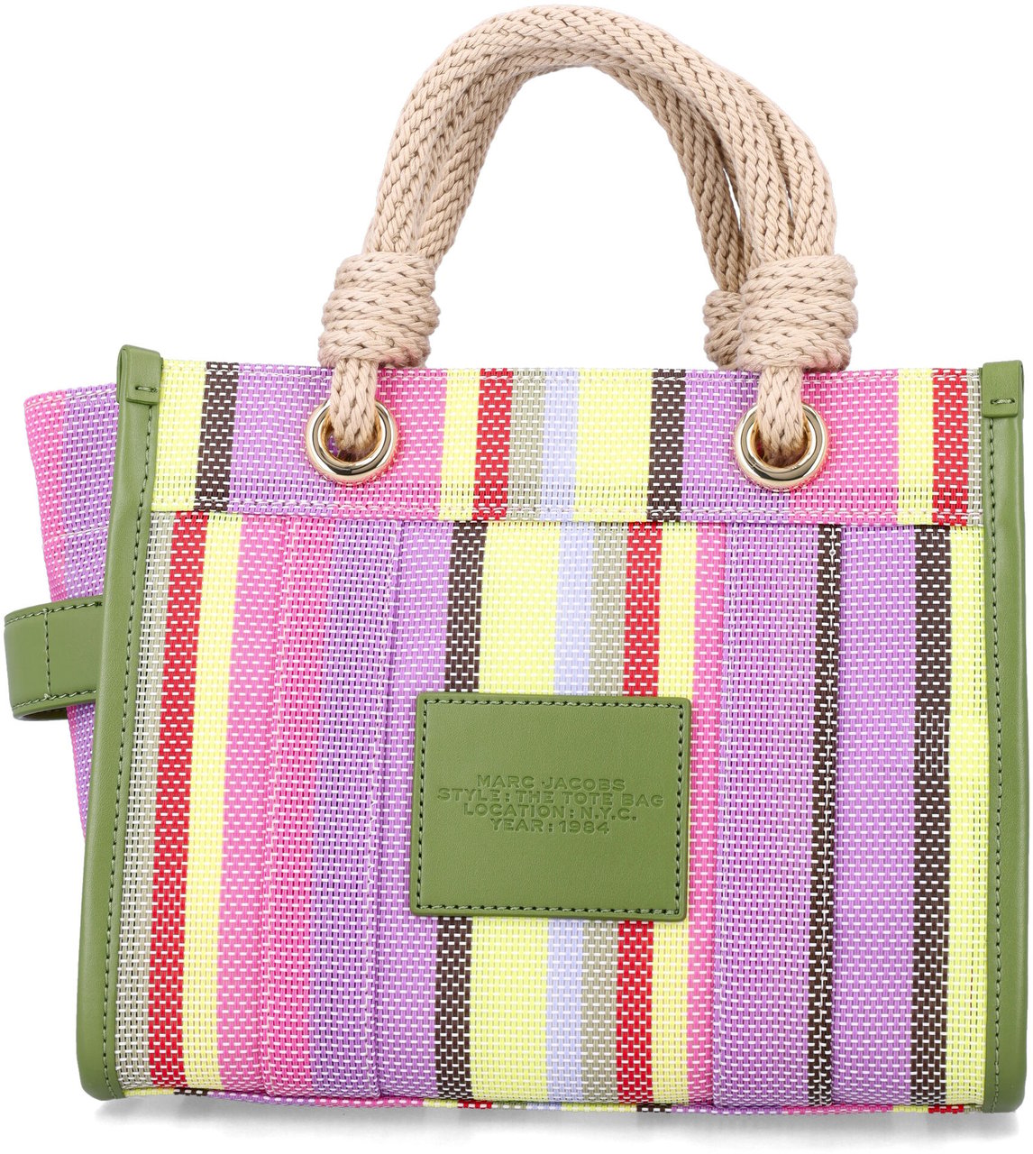 Marc Jacobs The Small Tote Stripe Purple Muti Divers