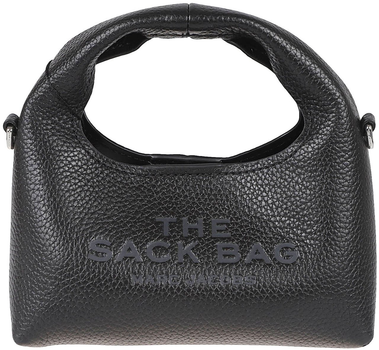 Marc Jacobs Miniature Structured Handbag In Pebbled Full-Grain Leather Zwart
