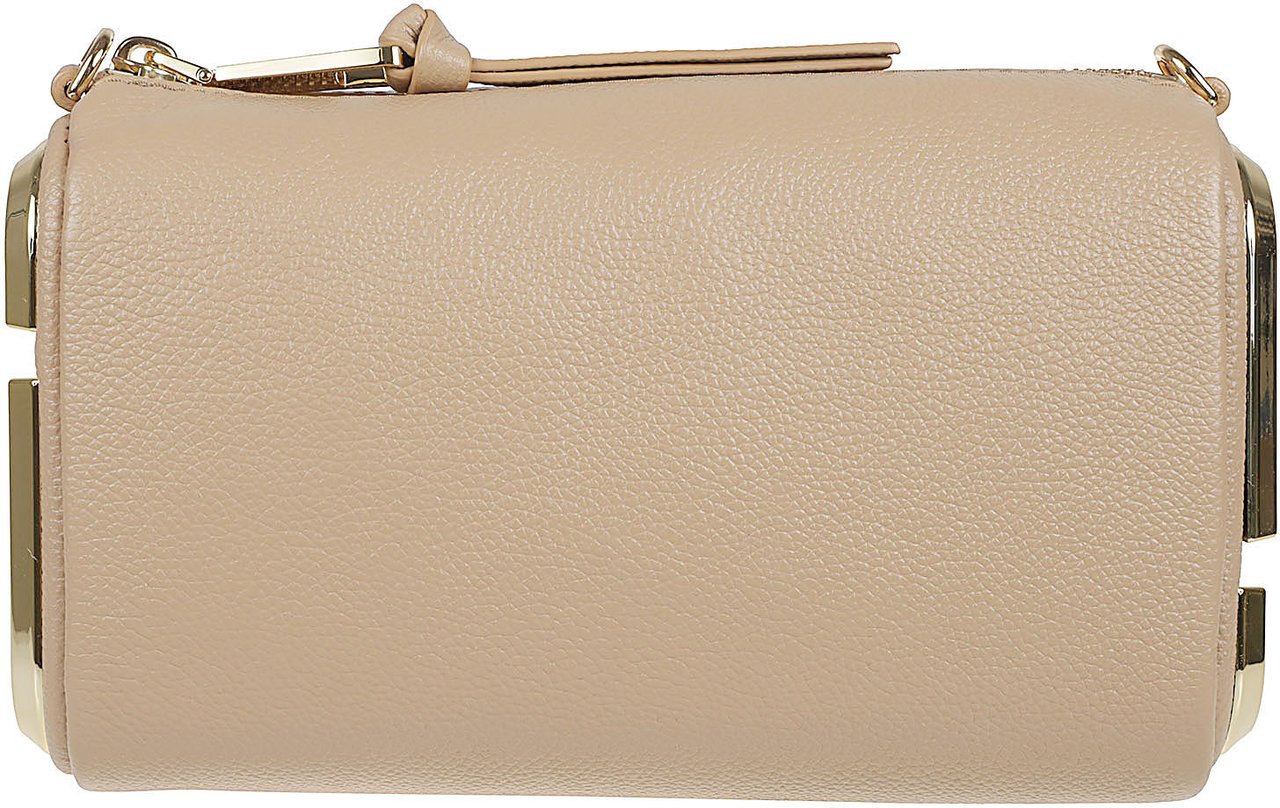 Marc Jacobs Rectangular Full-Grain Leather Bag with Zip Closure Neutraal