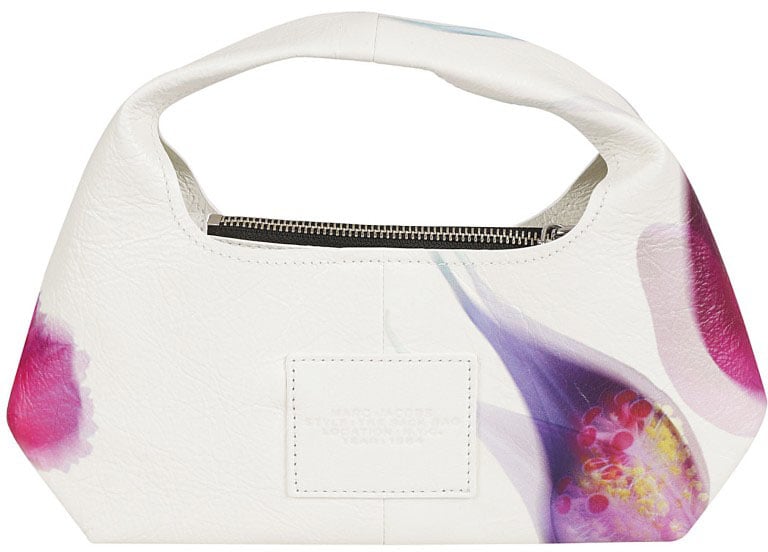 Marc Jacobs Geometric Floral Print Leather Bag Rood