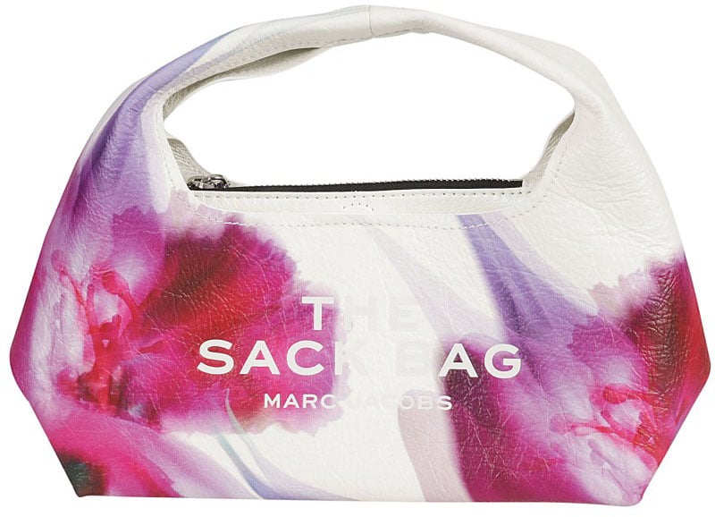 Marc Jacobs Geometric Floral Print Leather Bag Rood
