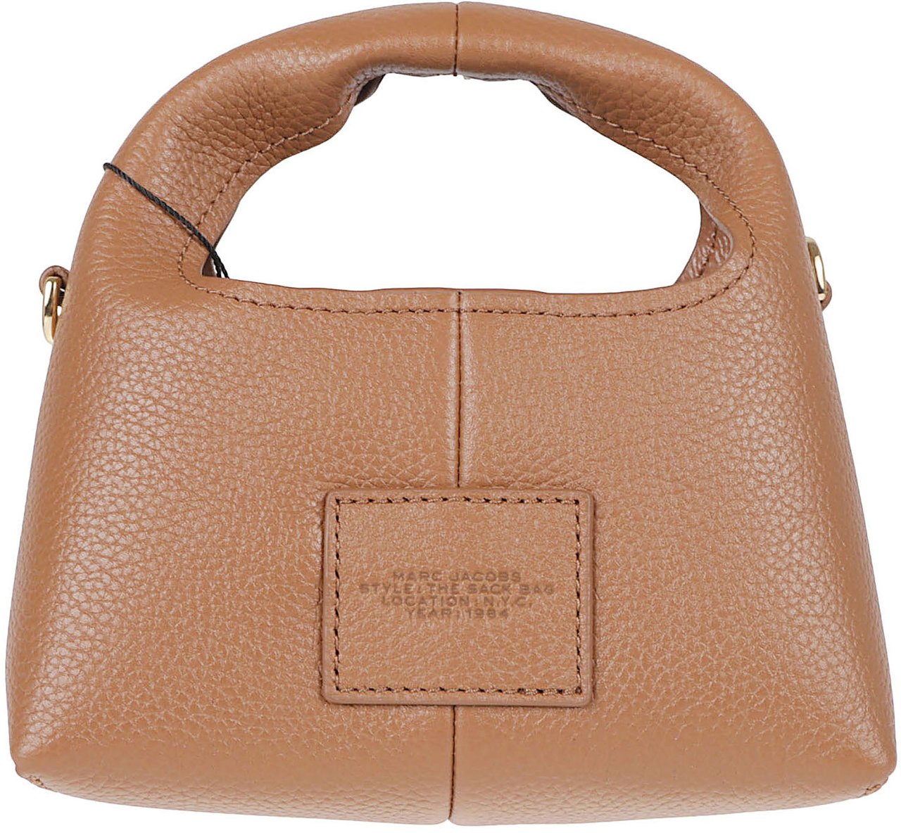 Marc Jacobs Miniature Pebbled Leather Sack Handbag Neutraal