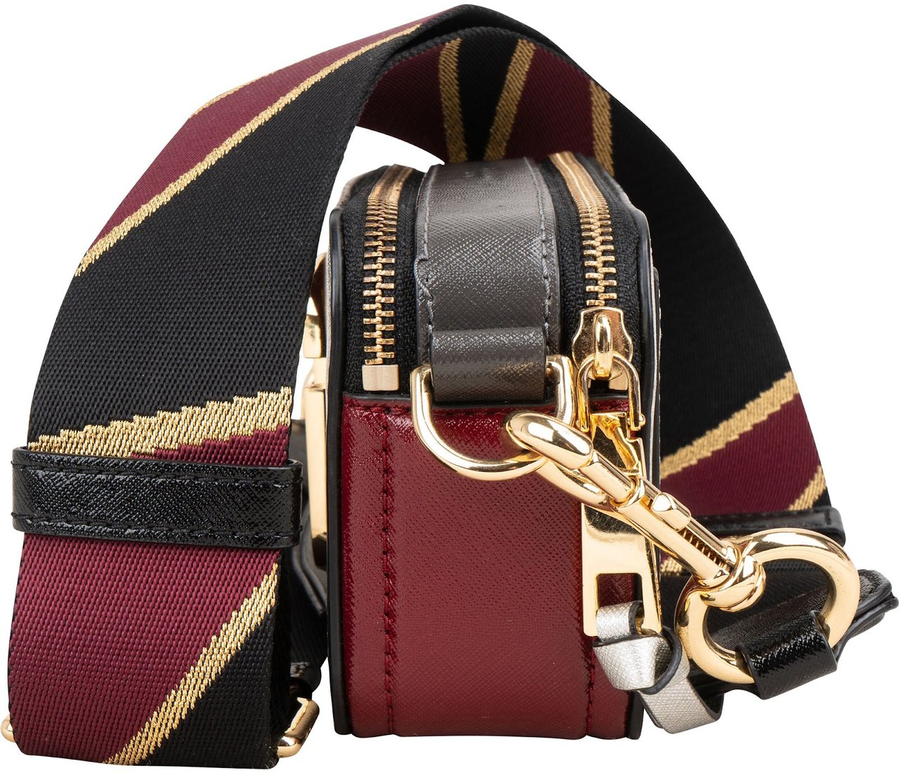 Marc Jacobs Tricolor Leather The Snapshot Camera Crossbody Bag Zilver