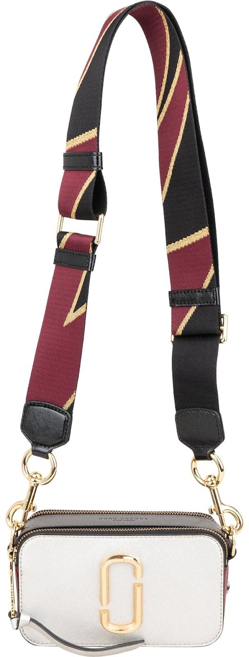 Marc Jacobs Tricolor Leather The Snapshot Camera Crossbody Bag Zilver